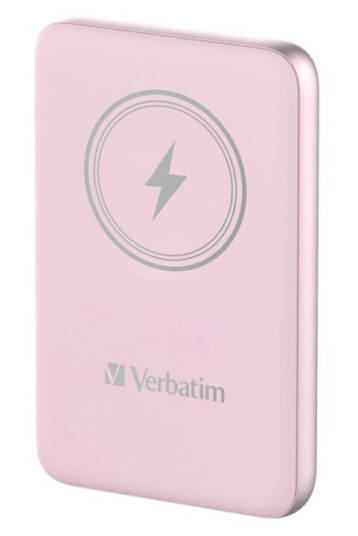 Verbatim Charge "N" Go - Trådløs Nødlader - Magnetmontering - Li-Pol - 10000 Mah - 20 Watt - 2.4 A - Apple 2.4A, Apple Fast Charge, Bc1.2, Pd 3.0, Quick Charge 3.0 (24 Pin Usb-C) - Rosa