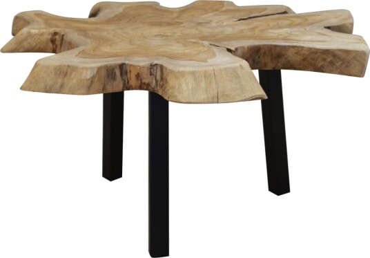 Salongbord ekte teak 80x70x38 cm