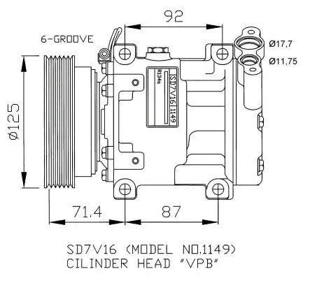 AC kompressor NRF 32267