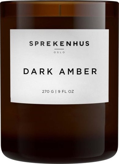 Sprekenhus Scented Candle 270g Dark Amber Duftlys Hvit
