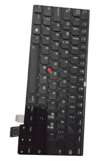 Darfon - Erstatningstastatur For Bærbar Pc - Med Trackpoint - Bakbelysning - Qwerty - Nordisk - Fru, Cru - Tier 2 - For Thinkpad 13 (2Nd Gen) 20J1, 20J2 Thinkpad T470s 20Hf, 20Hg, 20Js, 20Jt