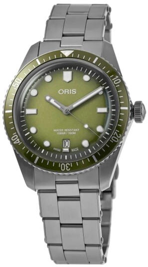 Oris Herreklokke 01 733 7707 4057 07 8 20 18 Divers Grønn/Stål Ø40