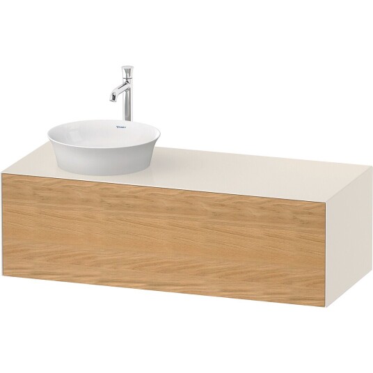 Duravit White Tulip Servantskap 1 skuff 130x55x40,8 cm Eik/Nordisk Hvit Høygl.