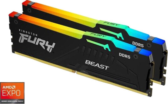 Kingston FURY Beast RGB DDR5 64GB 5600MHz RAM med AMD EXPO