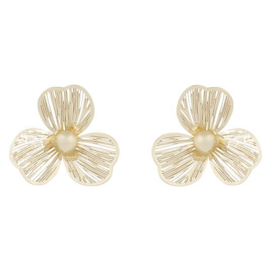 Snö Of Sweden Flora Petal Ear Plain Gold Onesize Snö Of Sweden Flora Petal Ear Plain Gold Onesize