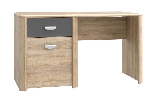 Skrivebord Mycheal 130 cm med Oppbevaringsskuff + Skap Brun
