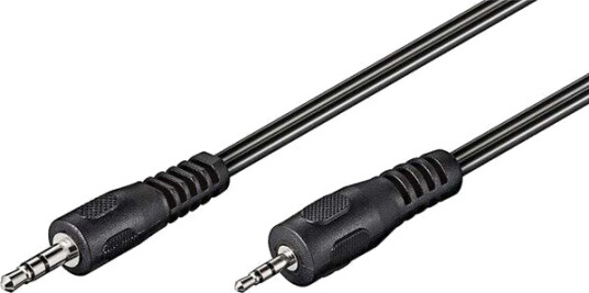 Pro 2m 3.5mm til 2.5mm Lydkabel Hann-Hann - Svart