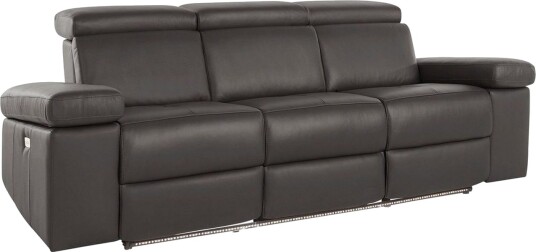 Sofa 3 seter Rayland Brun PU Elektrisk recliner Brun PU Elektrisk recliner