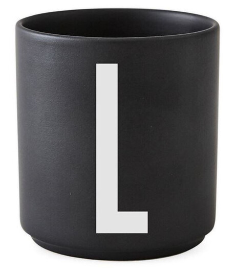 Design Letters Porselenskopp, Sort, L