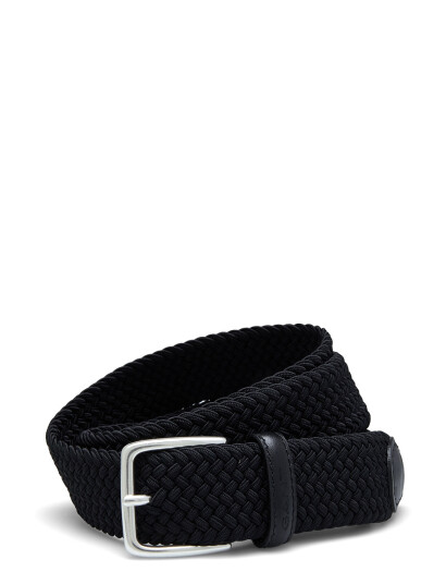 GANT Elastic Braided Belt - Black - 80 GANT Elastic Braided Belt - Black - 80