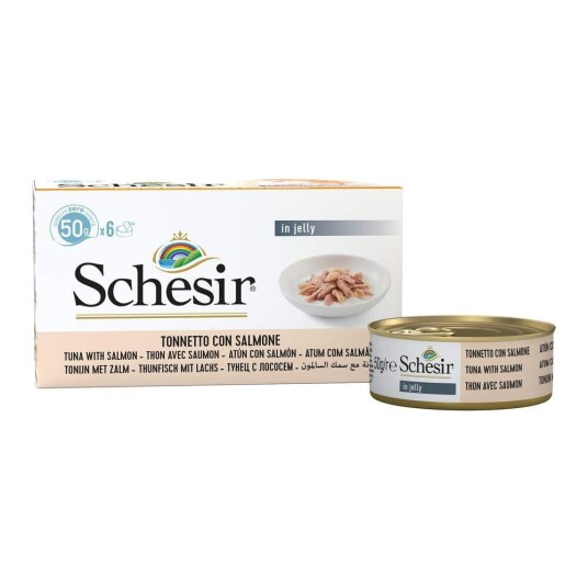 Schesir Cat Adult Blue Deluxe Tunfisk & Laks I Saus 6X50G