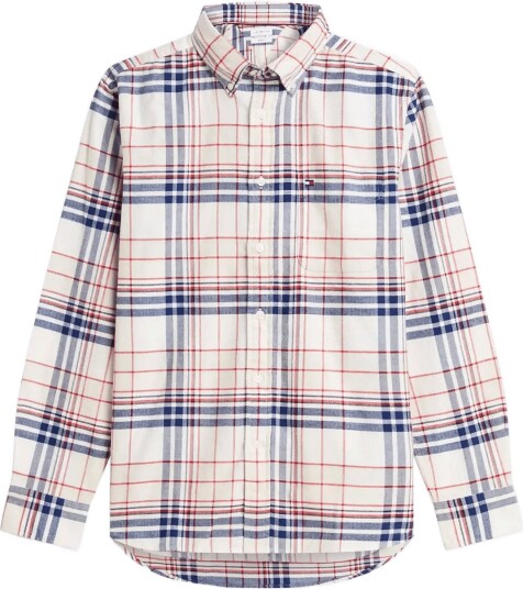 Tommy Hilfiger Hero Flannel Tartn Chck Rf Shirt IVORY PETAL CHECK XL