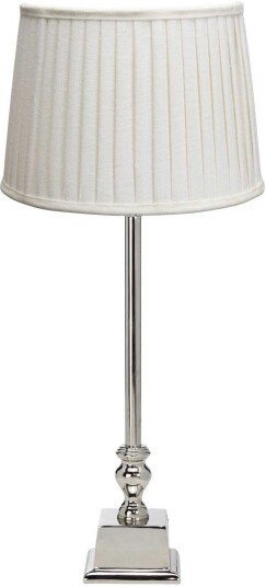 PR Home Linné bordlampe Krom/offwhite skjerm 49 cm Grå PR Home Linné bordlampe Krom/offwhite skjerm 49 cm Grå