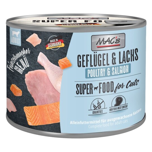 Mac'S Mac´S Cat Feinschmecker 6 X 100 G Fjørfe Og Laks