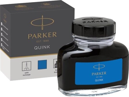 Parker Fountain Pen Ink Bottle  Washable Blå QUINK Ink  57 ml Fountain Pen Refill