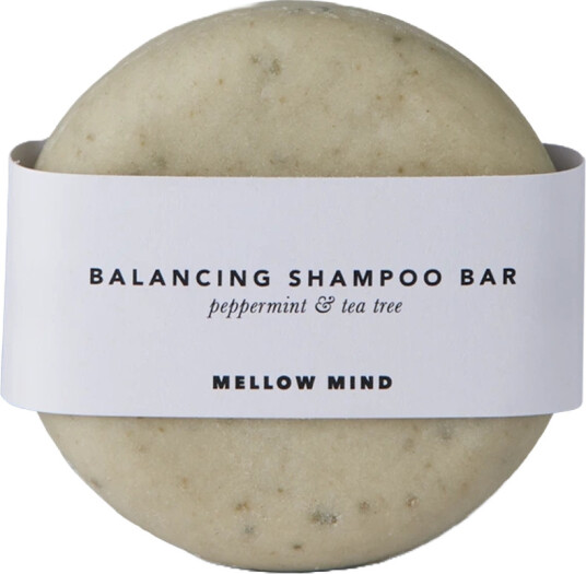 Mellow Mind Balancing Shampoo Bar Peppermint & Tea Tree Oil 80 gr 80 g Green