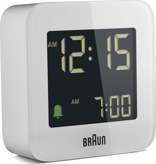 Braun Digital Travel Alarm Clock BC08W