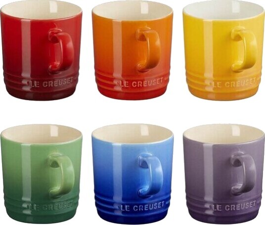 Le Creuset   Rainbow kaffekrus 20 cl 6 stk
