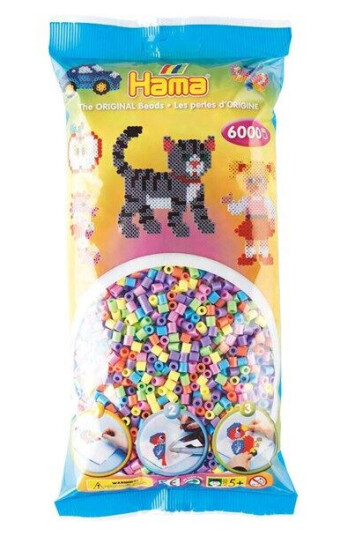 Hama Iron On Beads Pastel Mix 6000pcs.