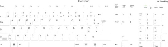 Contour Active Key Quickclean Ak-C8112 - Tastatur - Medisinsk, Hygienisk Design - 100% - Full Size - Vaskbar - Usb - Azerty - Fransk - Hvit