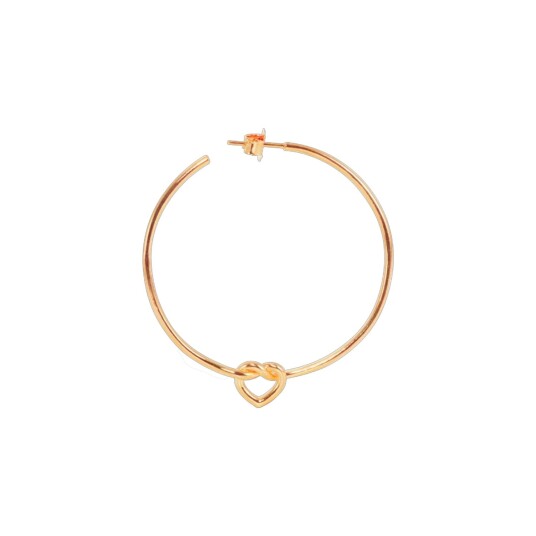 JANE KOENIG Big Tied Heart Hoop |Guld |One Size