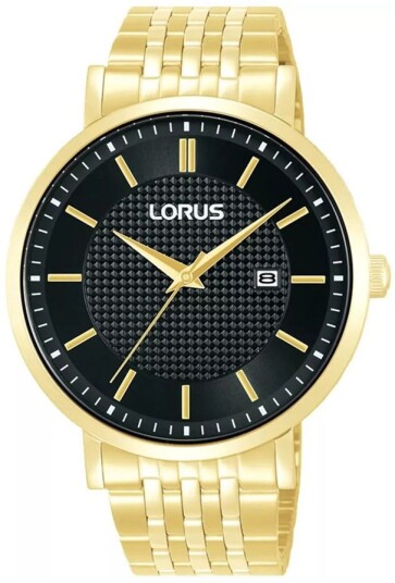 Lorus Herreklokke RH958RX9 Dress Sort/Gulltonet stål Ø42 mm