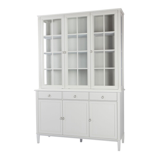 Englesson - Stockholm 2.0 Whitewash 512ww2+522wwg2 - Skap Og Vitrineskap - Tre Farget,Hvit - Glass/mdf/tre