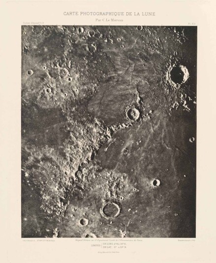 Poster Carte Photographique de la Lune