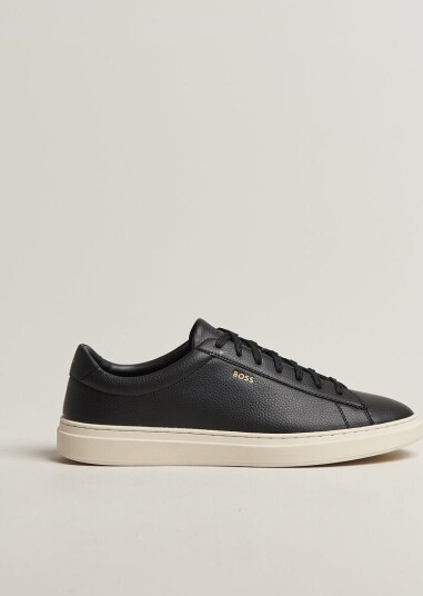 Boss BLACK Kieran Grained Leather Sneaker Black