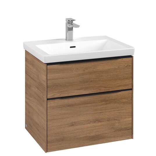 Villeroy & Boch  Subway 3.0 Servantskap m/2 skuffer 622x576x478 mm Kansas Eik