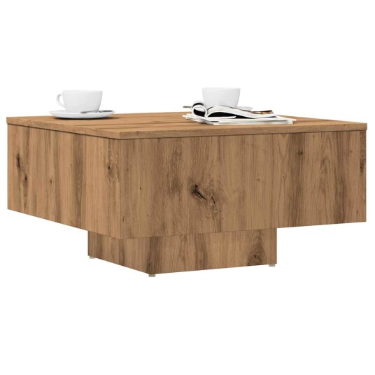 Salongbord artisan eik 60x60x31,5 cm konstruert tre 8721158439048
