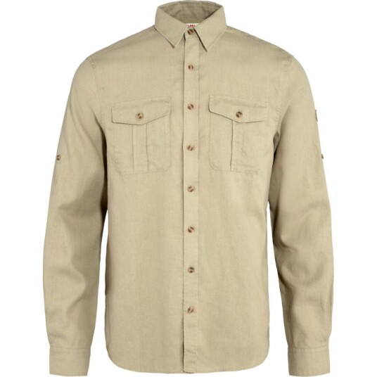 Fjellreven Men"s Övik Travel Long Sleeved Shirt Sand Stone S