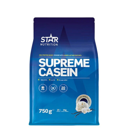 Star Nutrition Supreme Casein 750 g, proteinpulver Creamyvanilla Star Nutrition Supreme Casein 750 g, proteinpulver Creamyvanilla