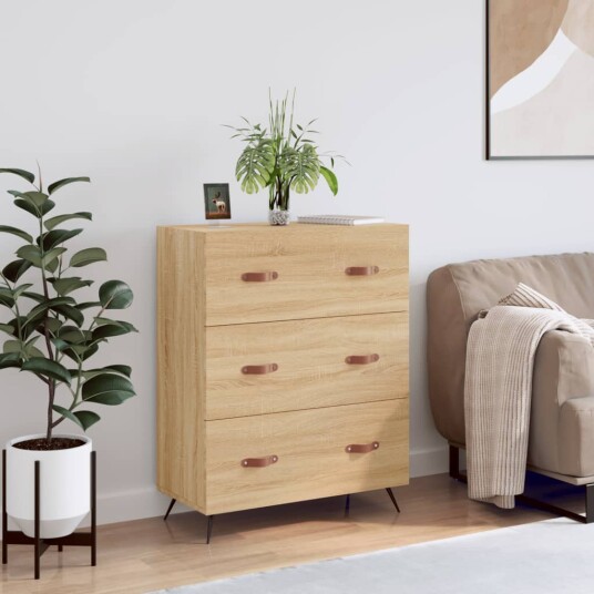 Kommode sonoma eik 69,5x34x90 cm konstruert tre Kommode sonoma eik 69,5x34x90 cm konstruert tre