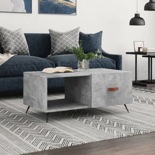 Salongbord betonggrå 90x50x40 cm konstruert tre 8720845441043