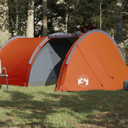 vidaXL telt for camping 4 personer oransje vanntett