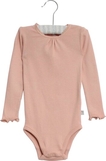 Rosa Wheat Rib Lace LS Body (62 / 3 mnd)