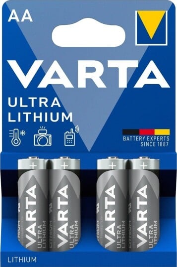 Varta Ultra Lithium AA Engangsbatterier 4 stk 2900 mAh