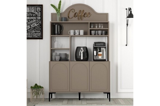 Bar Kaffeskap Hazim Tre Atlas / Svart Atlas / Svart