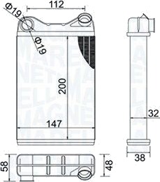 Varmeapparat register MAGNETI MARELLI 350218456000