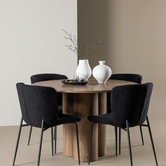 Venture Home Spisegruppe Venture Home Olivia Ø110 med 4 stk Modesto Stoler GR24460