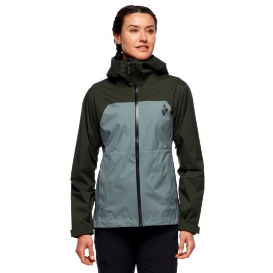 Black Diamond Women's StormLine Stretch Rain Shell Jacket XS, Cypress/Storm Blue Black Diamond Women's StormLine Stretch Rain Shell Jacket XS, Cypress/Storm Blue