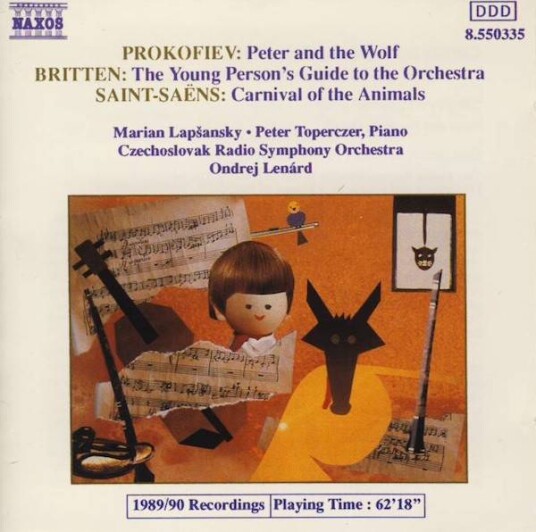 Prokofiev, Britten, SaintSaëns Peter And The Wolf The Young Person'S Guide To The Orchestra Carnival Of The Animals CD Prokofiev, Britten, SaintSaëns Peter And The Wolf The Young Person'S Guide To The Orchestra Carnival Of The Animals CD