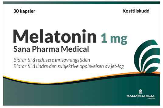 Sana Pharma Melatonin Kapsel 1 mg, 30 stk. Sana Pharma Melatonin Kapsel 1 mg, 30 stk.