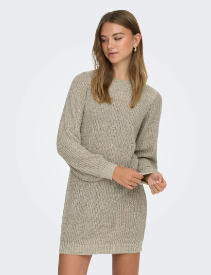 JDY Jdywhitney Megan L/S Boat Dress Knt Noos   Beige   XXL