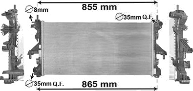 VAN WEZEL 17002398 Radiator motorkjøling