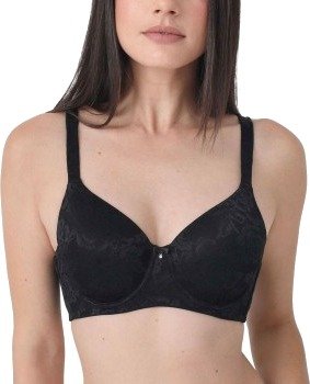 sassa BH Allover Lace-Jacquard Padded Bra Svart polyamid B 75 Dame