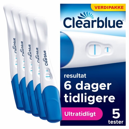 Clearblue Ultratidlig Graviditetstest 5 stk Clearblue Ultratidlig Graviditetstest 5 stk