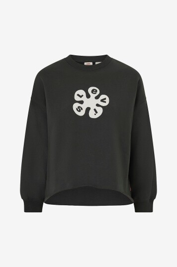 Levi's Collegegenser GR Leo Raw Cut Crewneck Crew 9 Svart