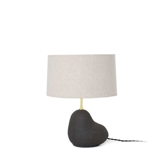 Ferm Living Hebe bordlampe Small Mørk grå/Natur
